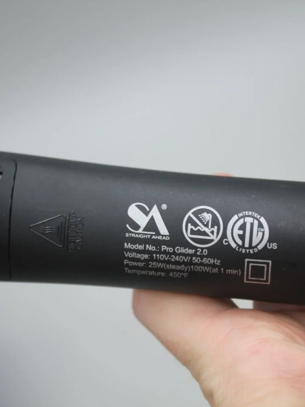 Straight Ahead Pro Glider 2.0 Hair Straightener Tool Tested/Working Black